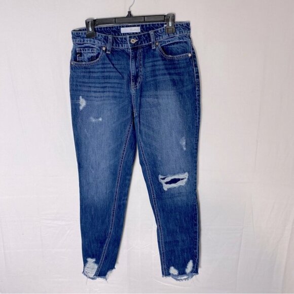 KanCan Med Wash High Rise Distressed Skinny Jeans 27 - Picture 14 of 14